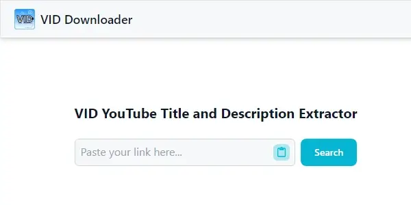 youtube title and description extractor